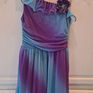 Iz Byer Purple and Blue Kids Formal Dress